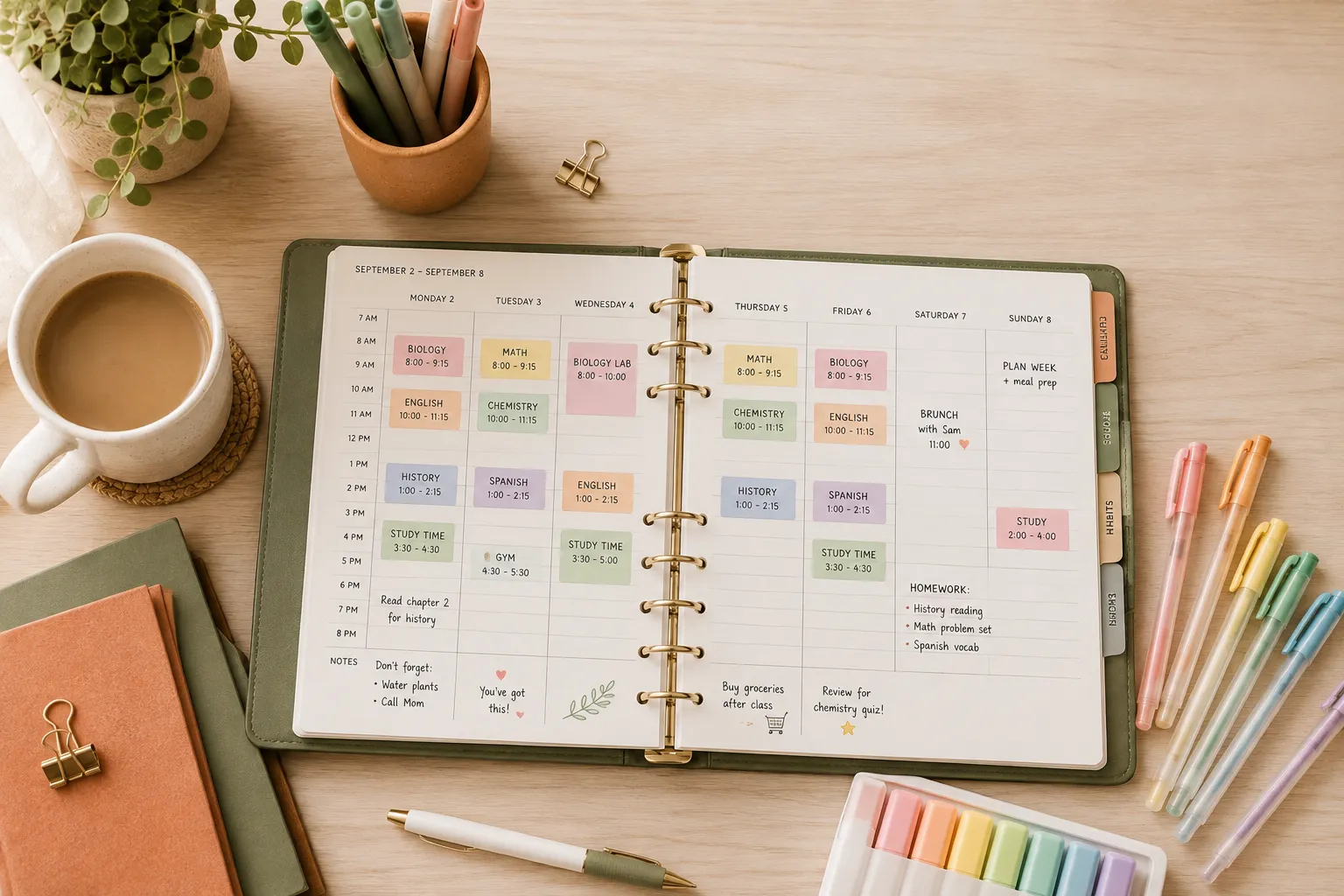 20 student planner ideas to stay organized and productive