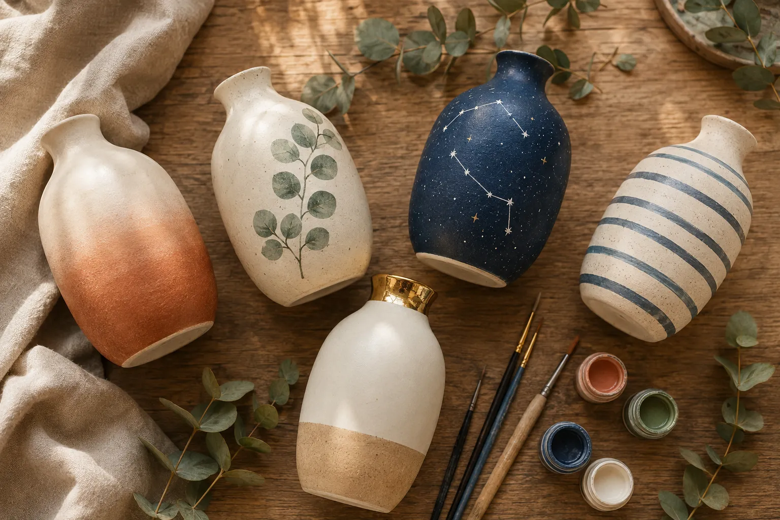 Pottery Painting Ideas for Vases