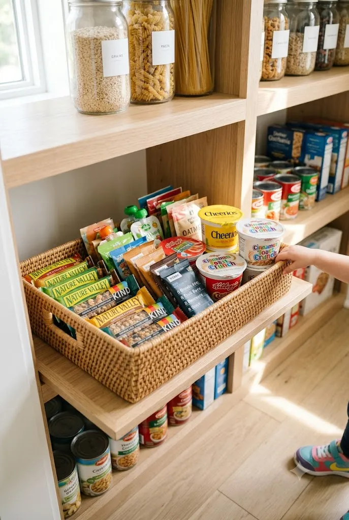 Grab and go breakfast basket for school mornings