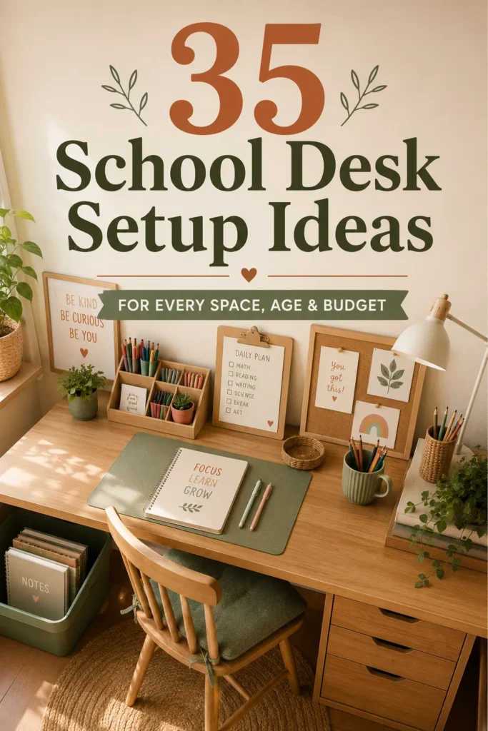35 school desk setup ideas for every space, age, and budget
