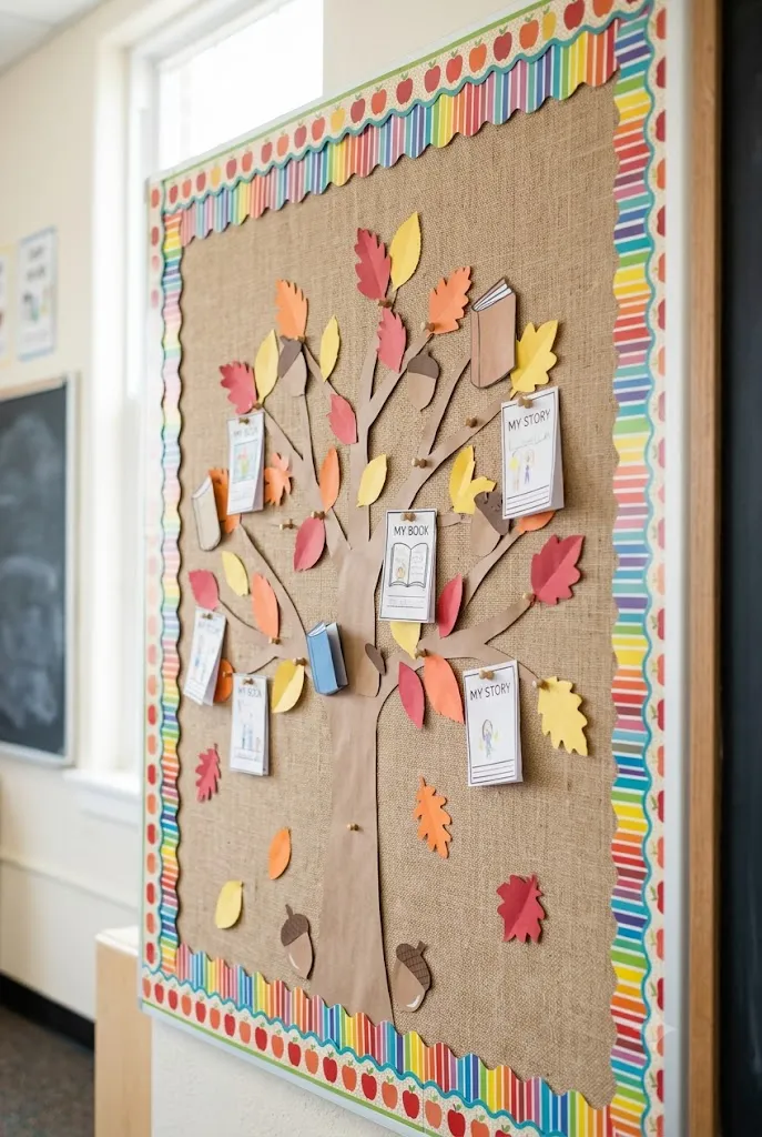 Seasonal rotating bulletin board classroom decoration