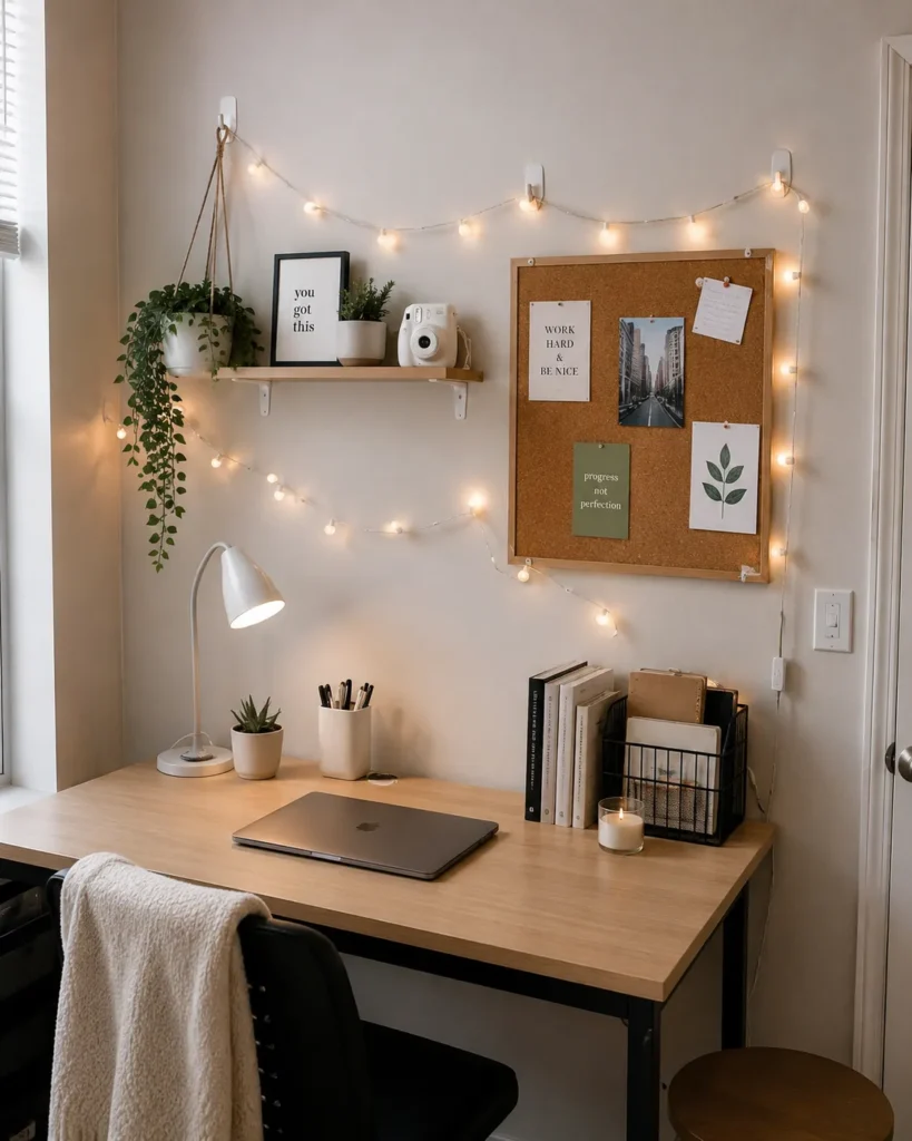 Command hook decor ideas for a rental study space