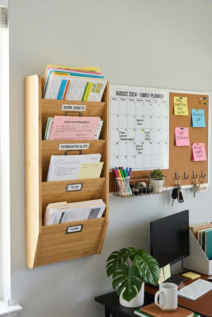 Weekly paper sorter for school permission slips and handouts