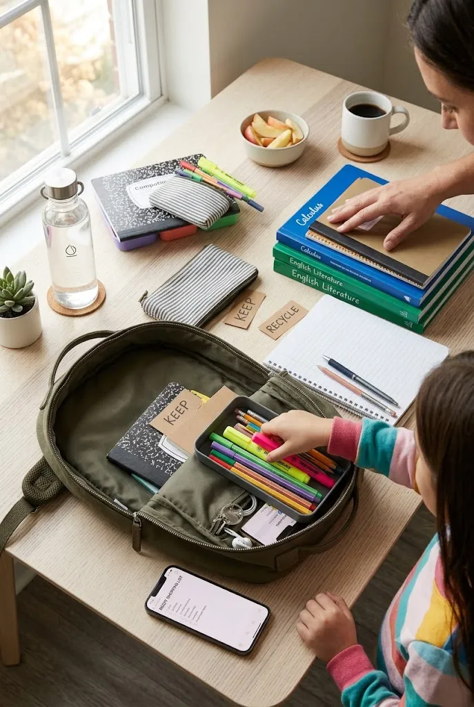 Family seasonal reset of school organization systems