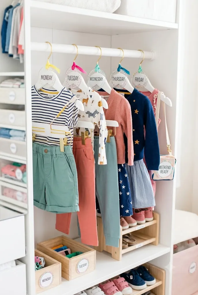 Capsule closet method for easy school morning outfits