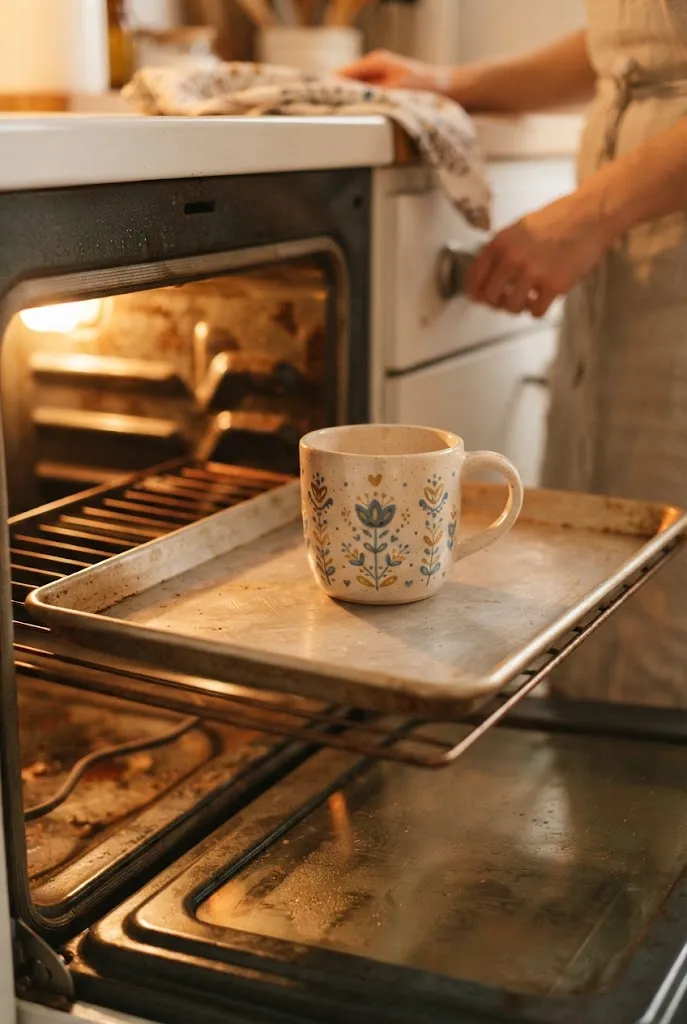 Oven baking non-fired ceramic paint at home