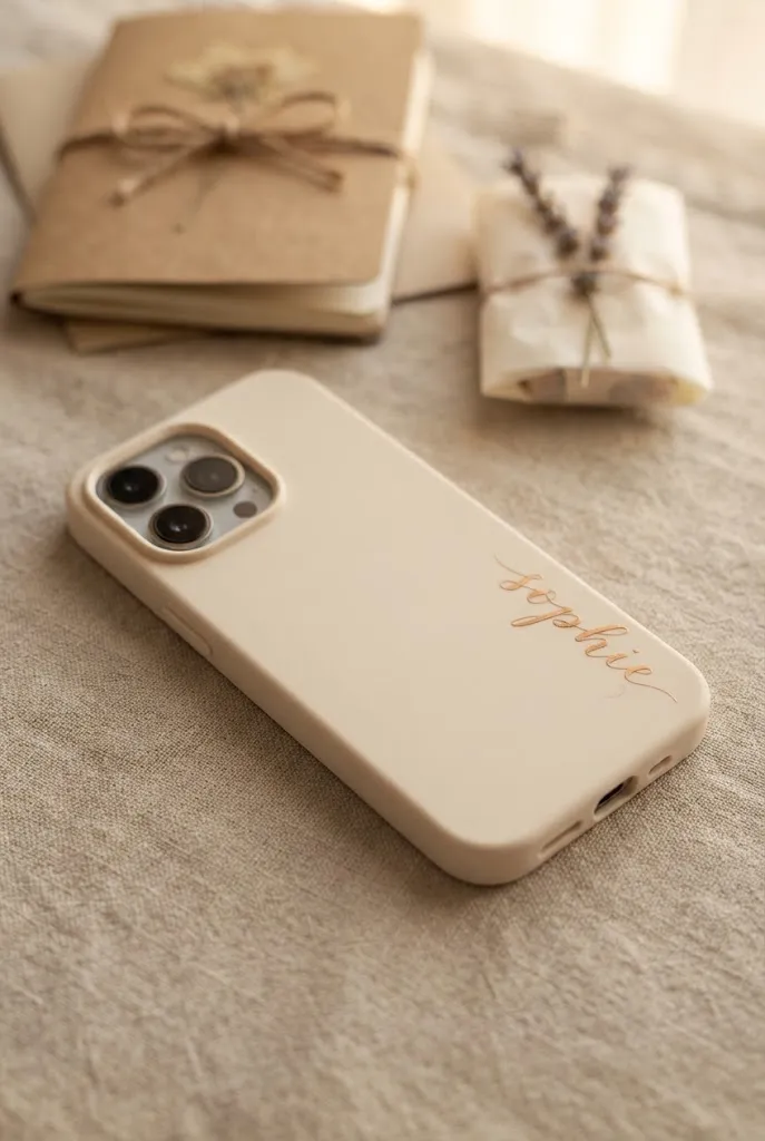 Phone case painted with a custom script name