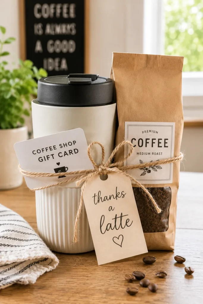  Thanks a latte teacher gift set with travel mug