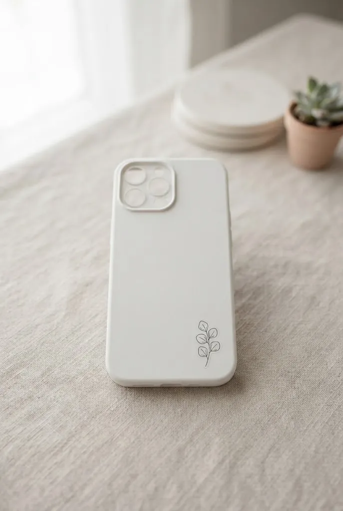 Minimalist single sticker accent on phone case